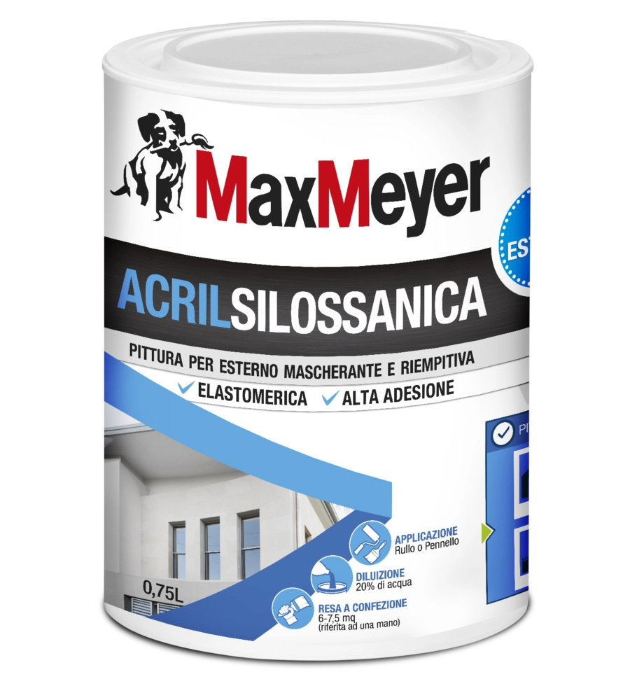 Pittura acrilsilossanica   bianco lt 0,75