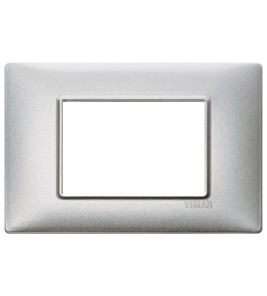 Placca 3m argento metallizzato - vimar