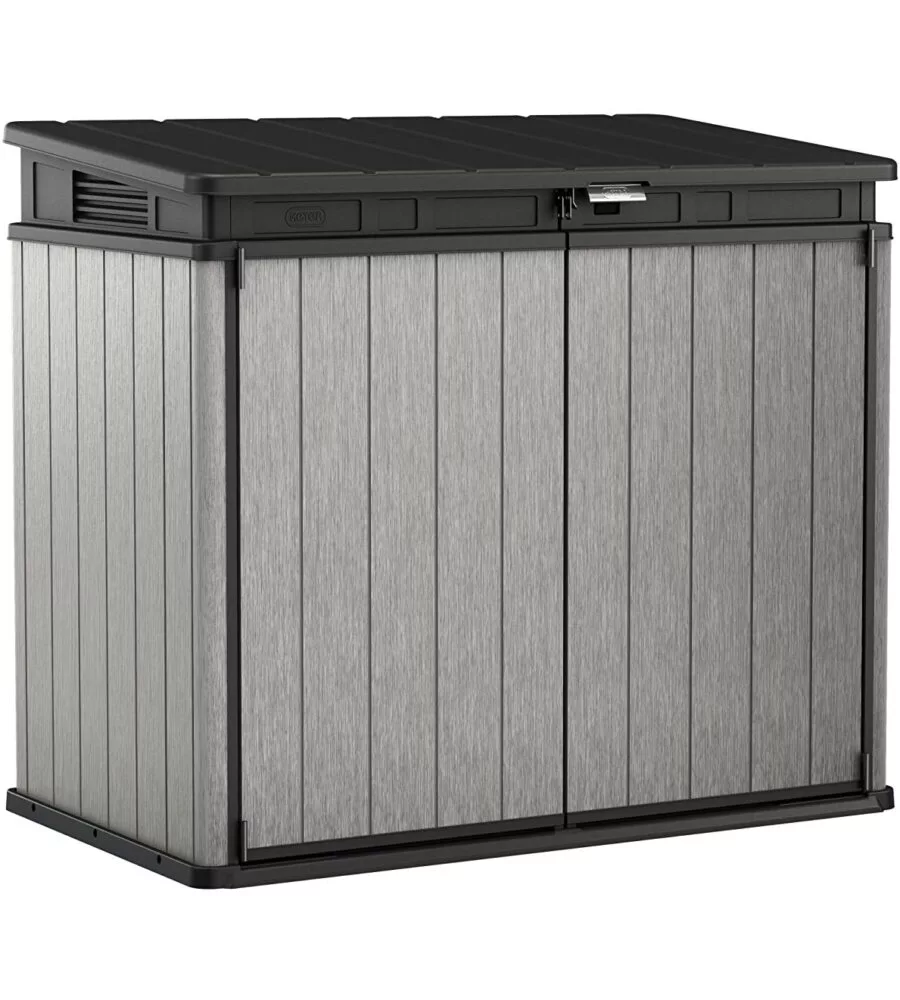 Keter - porta attrezzi multiuso in resina "elite store" - 1150 lt 141x82x123.5 cm grigio