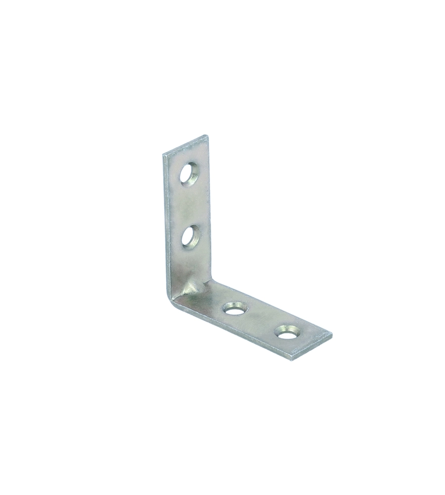 Lastrine di giunzione ad angolo in acciaio zincato bianco 20 x 20 mm. 4 pz.