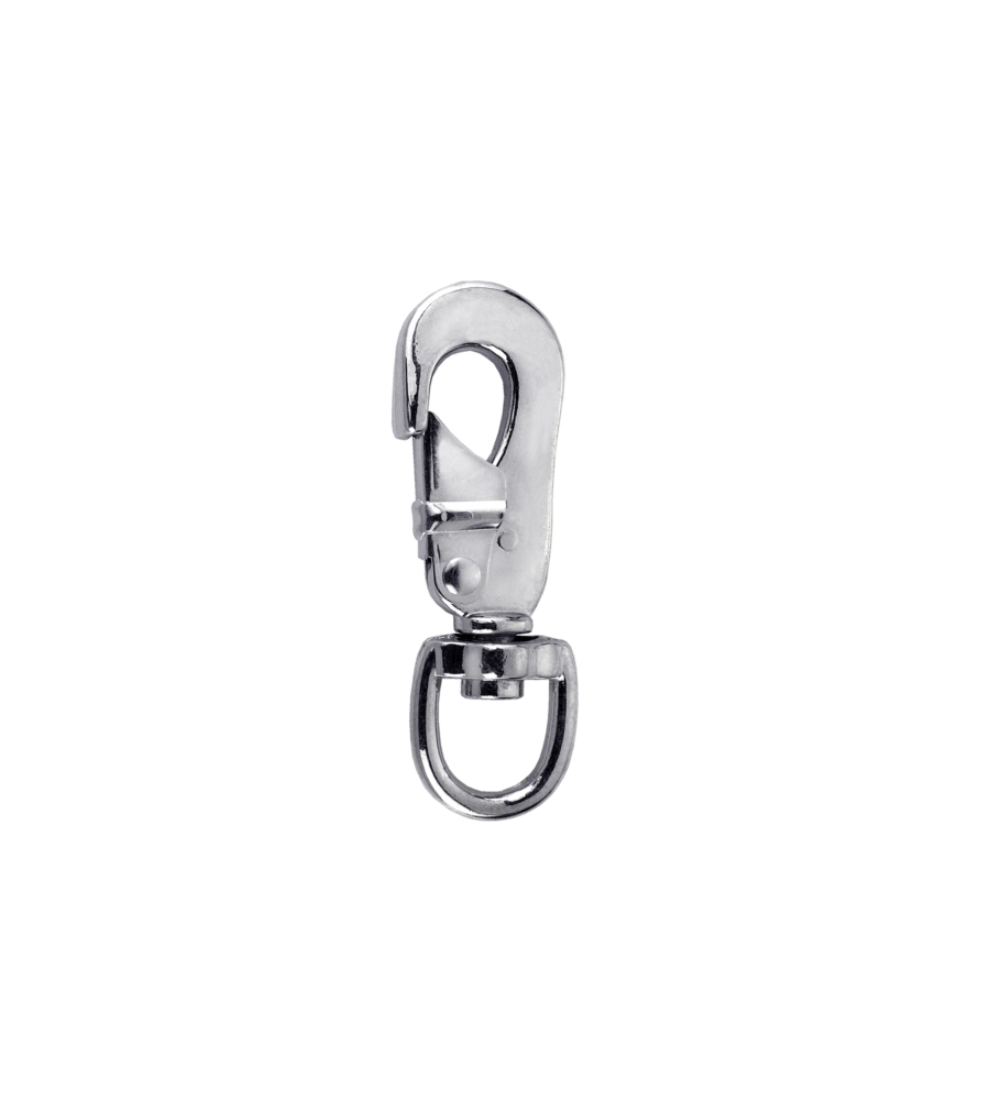 Moschettone "snap hook" con girella 85 mm.