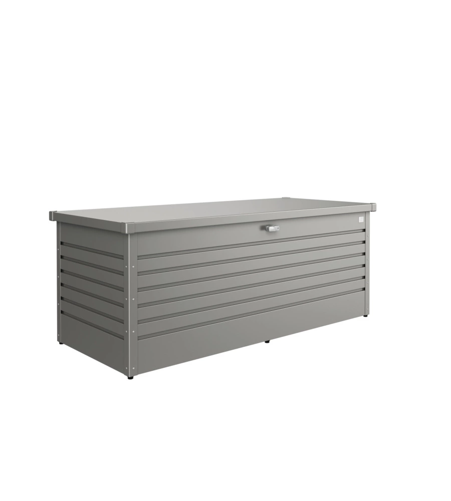 Baule da esterno 180 grigio quarzo metallizzato - biohort. 68030