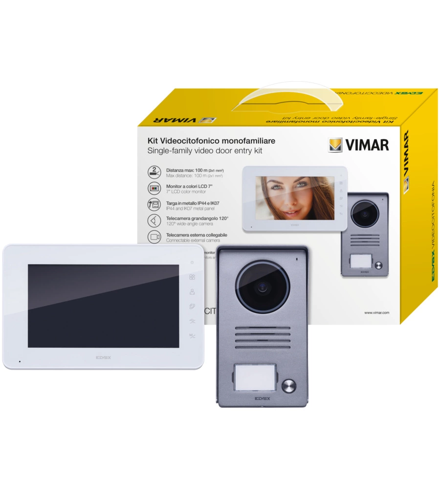 Kit videocitofono vimar monofamiliare da parete con vivavoce intercomunicante