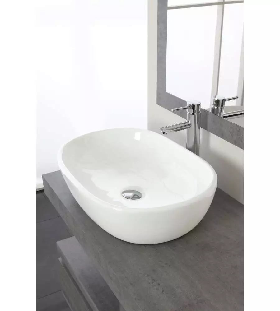 Mobile bagno sospeso "shelf" finitura cemento, 120x50x8 cm