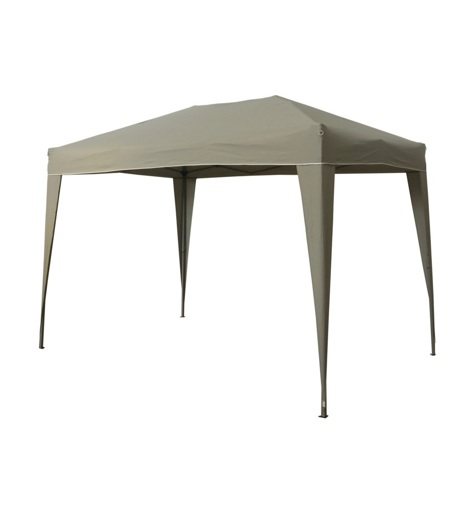 Gazebo da esterno pieghevole euro garden in acciaio color taupe,  2x3 metri