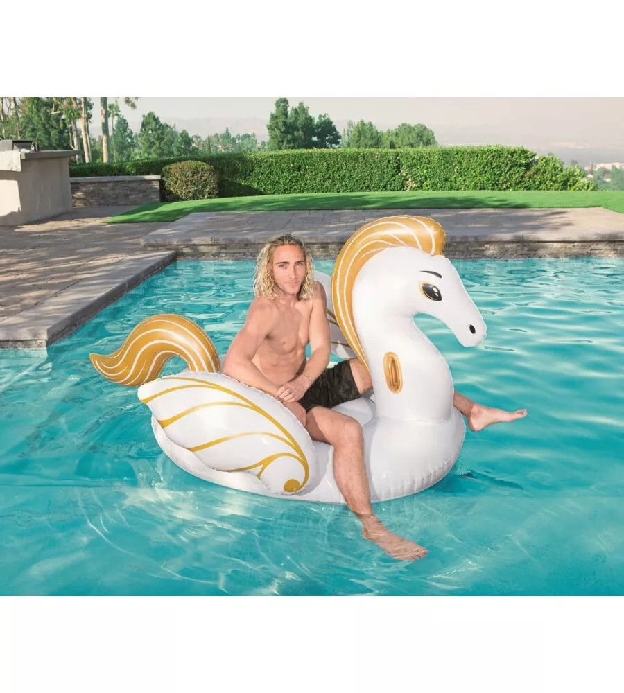 Gonfiabile per piscina pegaso gigante luxury, 223x140x127 cm - bestway 41118