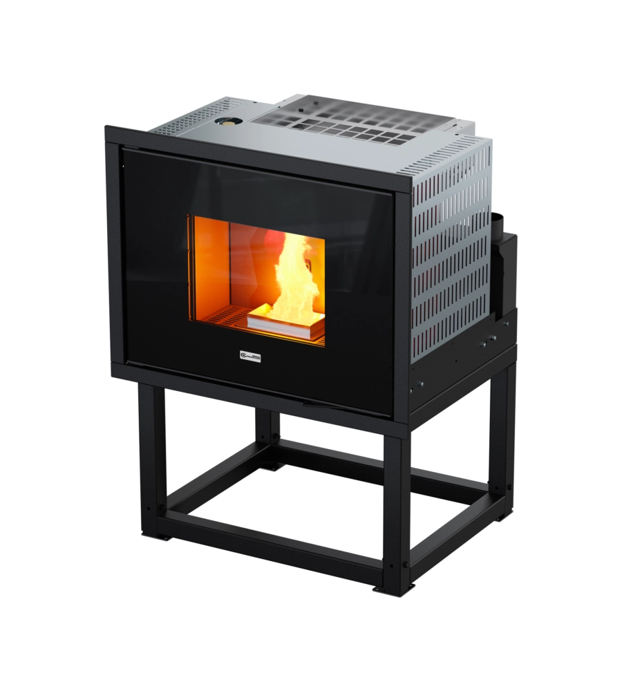 Termostufa a pellet da incasso canadian stove "idro17" 16,5 kw