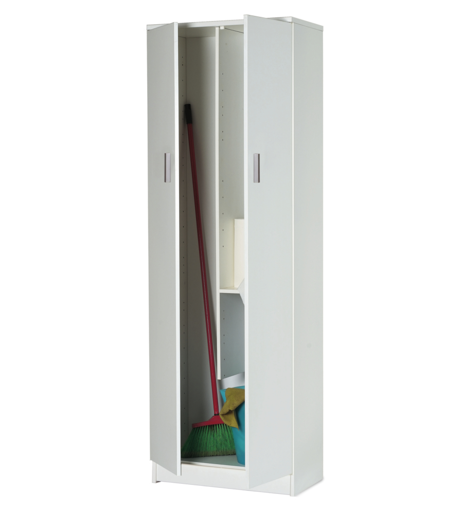 Armadio portascope bianco fiammato, 62x34x183 cm