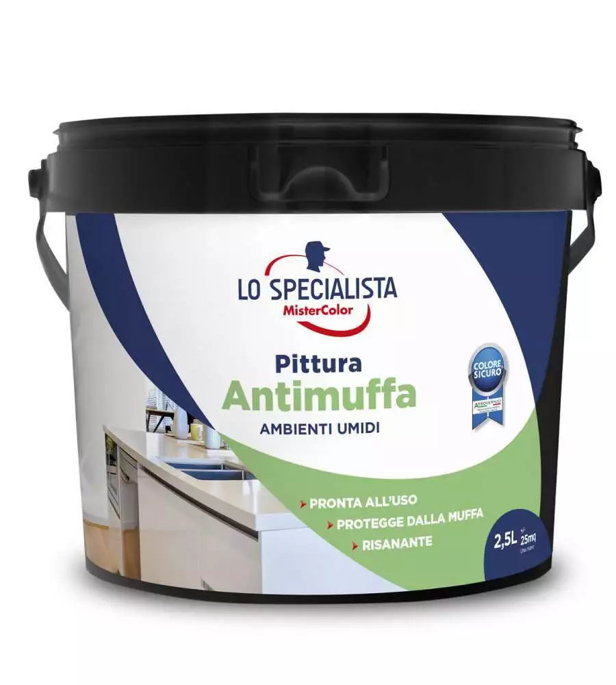 Pittura antimuffa 2,5 lt. bianco