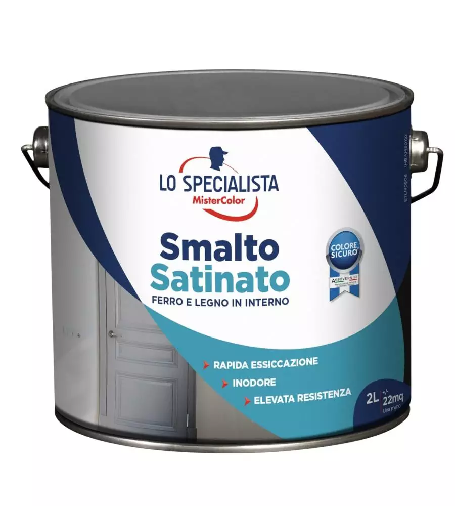 Smalto acqua satinato 2 lt. bianco