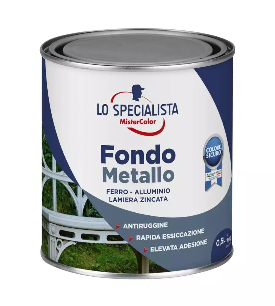 Fondo metallo acqua 0,5 lt. grigio