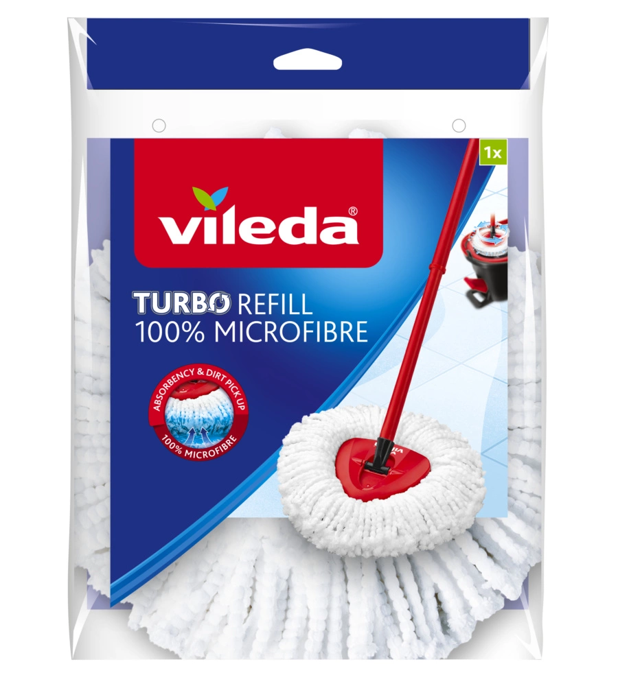 Ricambio "turbo smart refill" 100% microfibra, vileda