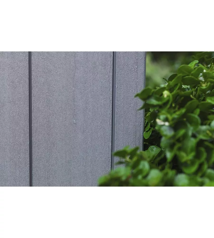 Casetta da giardino keter "artisan 11x7" in duotech colore grigio con porta battente doppia 342x218x226 cm