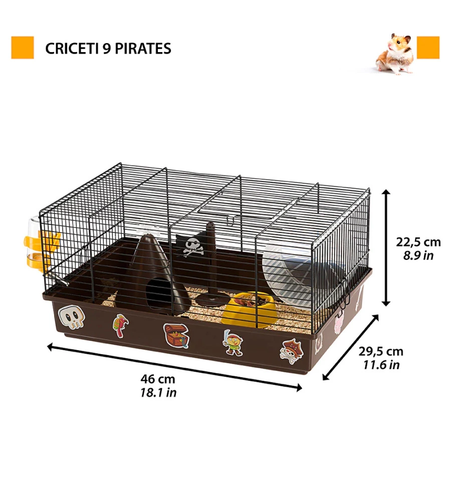 Gabbia per criceti 'pirates', 46x29,5x23 cm - ferplast