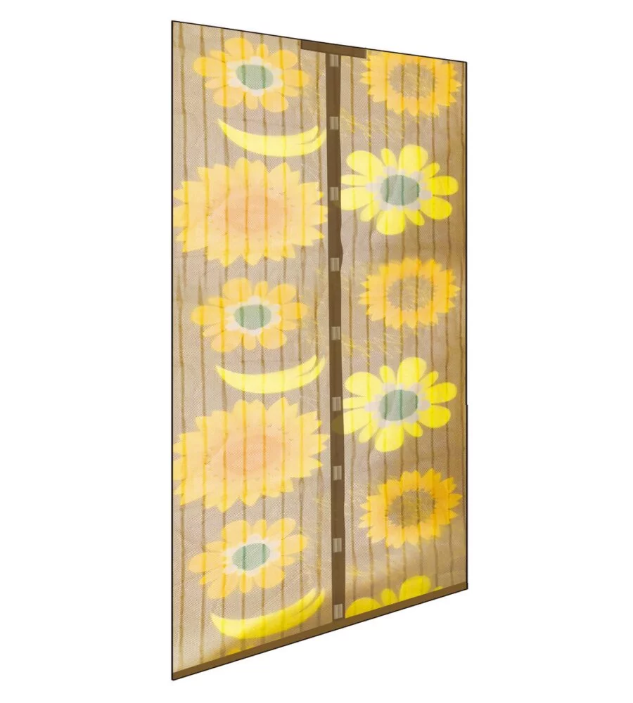 Zanzariera magnetica a tenda "ecco strip magnet" riducibile a fiori, 140x250 cm