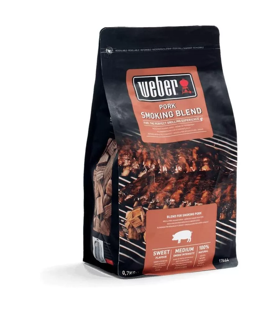 Miscela chips per carne di maiale weber per barbecue 700 gr