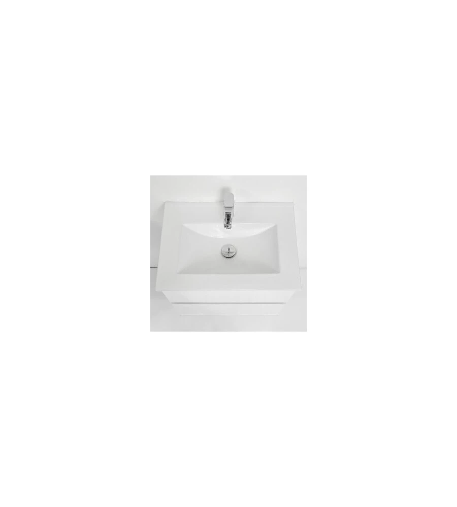 Mobile bagno sospeso "fabula" bianco laccato, 60x47x57 cm