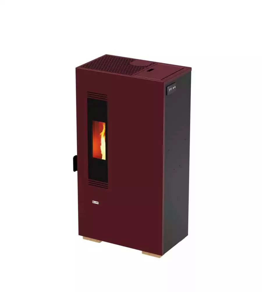 Stufa a pellet slim canadian stove "mini 5" bordeaux 4,4 kw