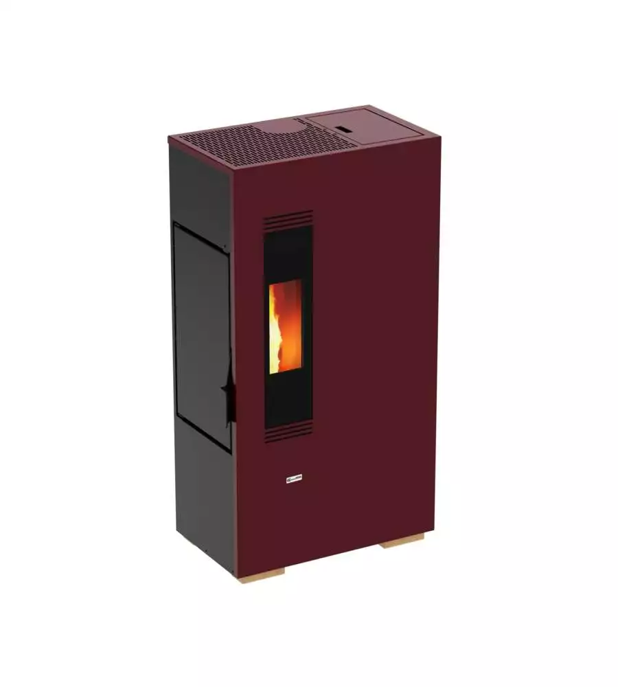 Stufa a pellet slim canadian stove "mini 5" bordeaux 4,4 kw