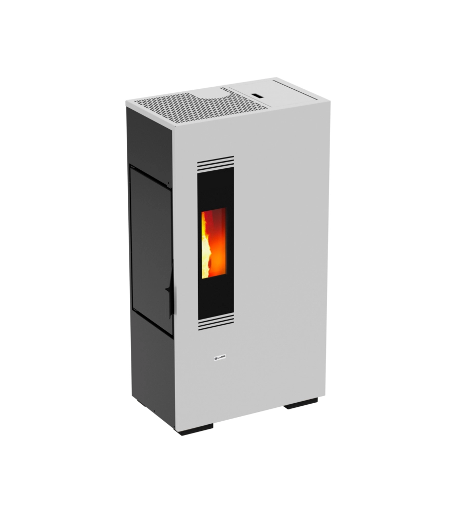 Stufa a pellet slim  canadian stove "mini 5" bianco 4,4 kw