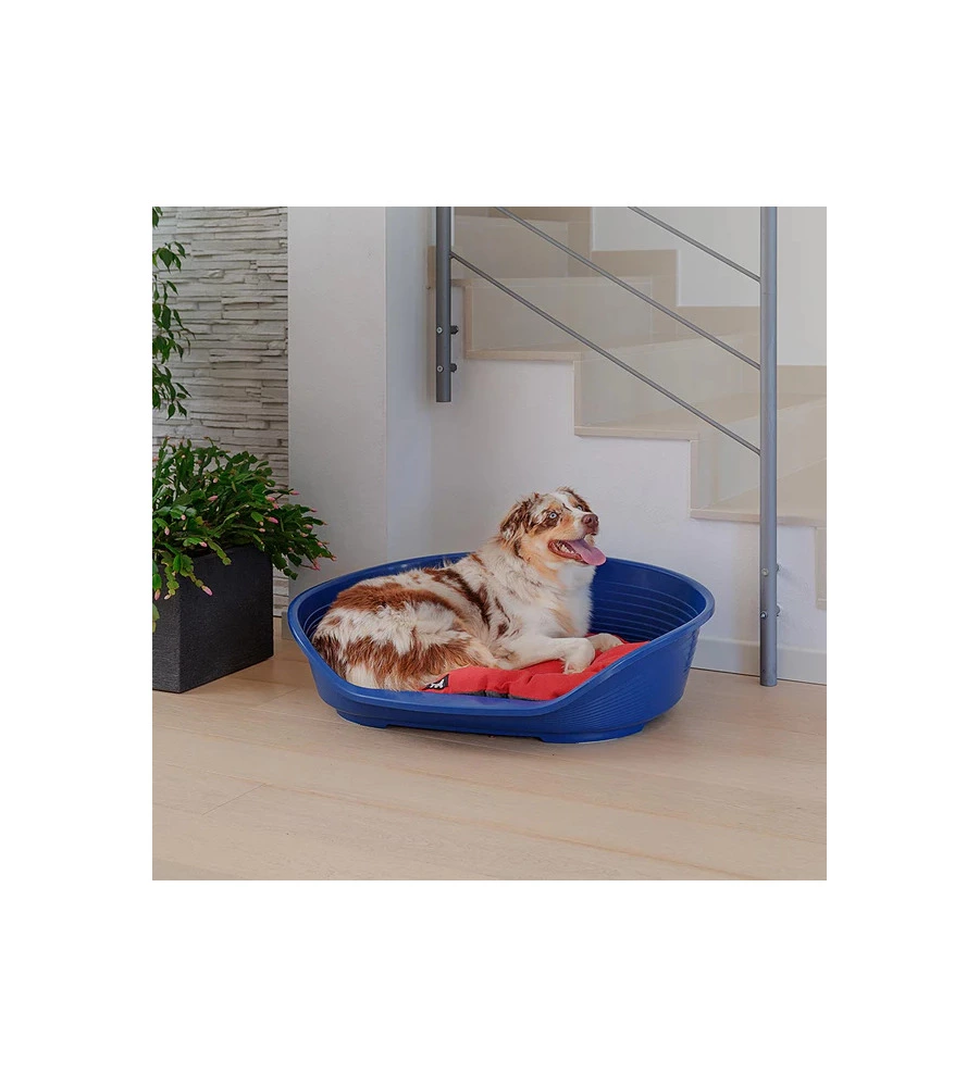 Cuccia da interno per cani e gatti ferplast "siesta deluxe 10" blu, 93,5x68x28,5 cm