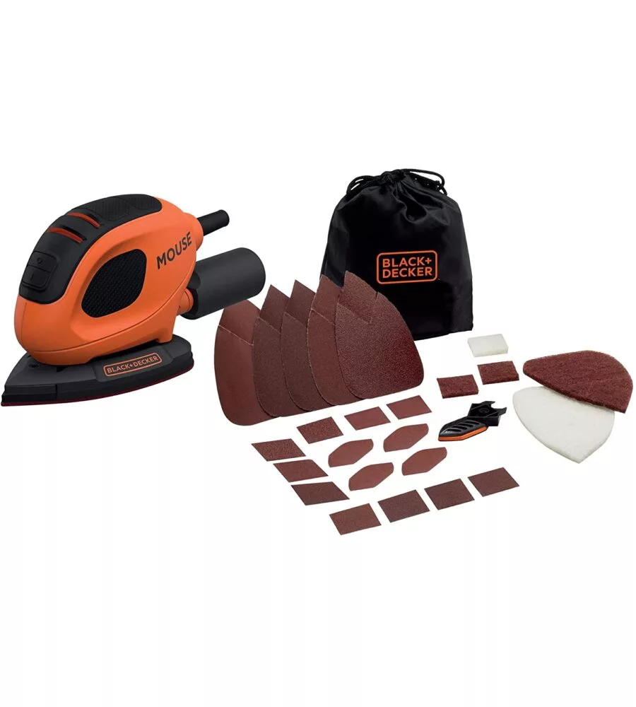 Levigatrice mouse multifunzione con accessori black+decker