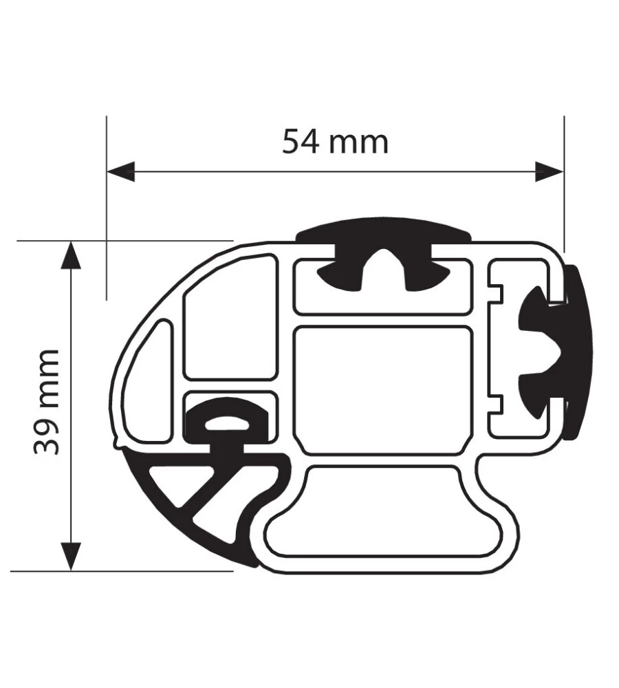 Barra portatutto alluminio - 115 cm  n10030