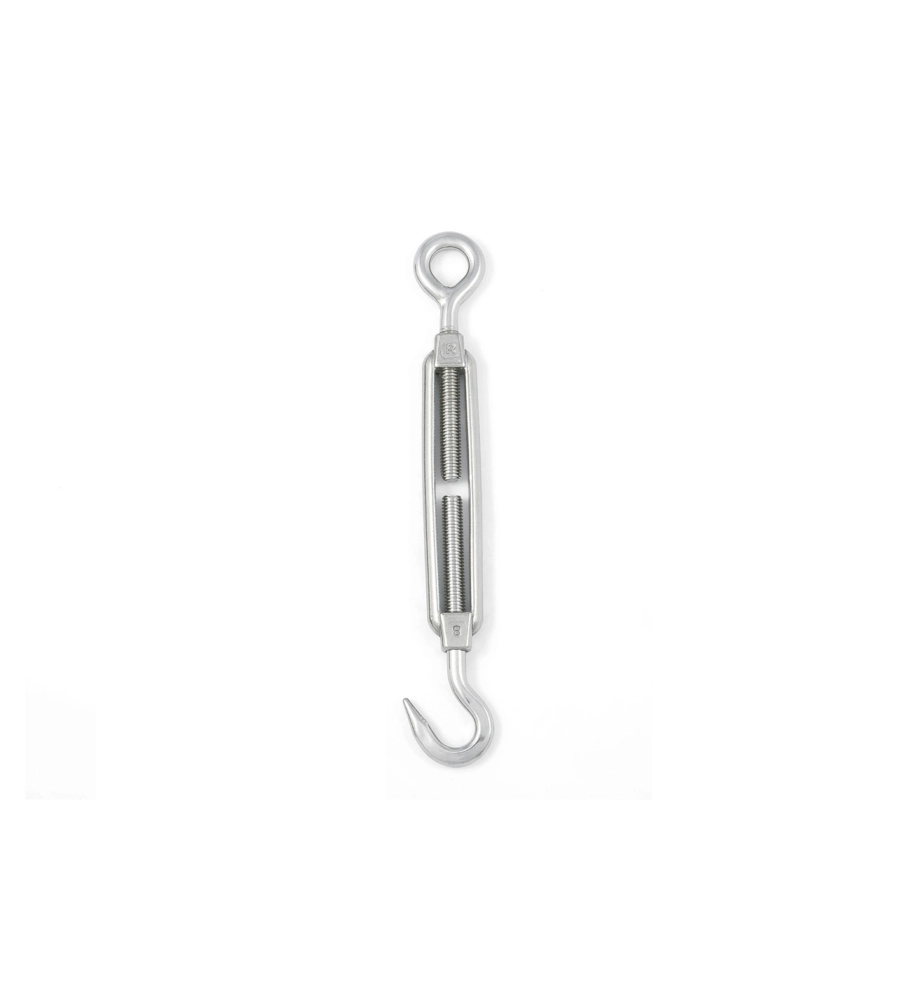 Tenditore occhio - gancio m5 mm. in acciaio inox a4 - aisi 316