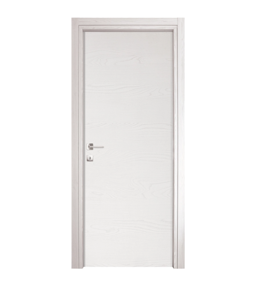 Porta battente da interno reversibile in frassino bianco, 80x210 cm