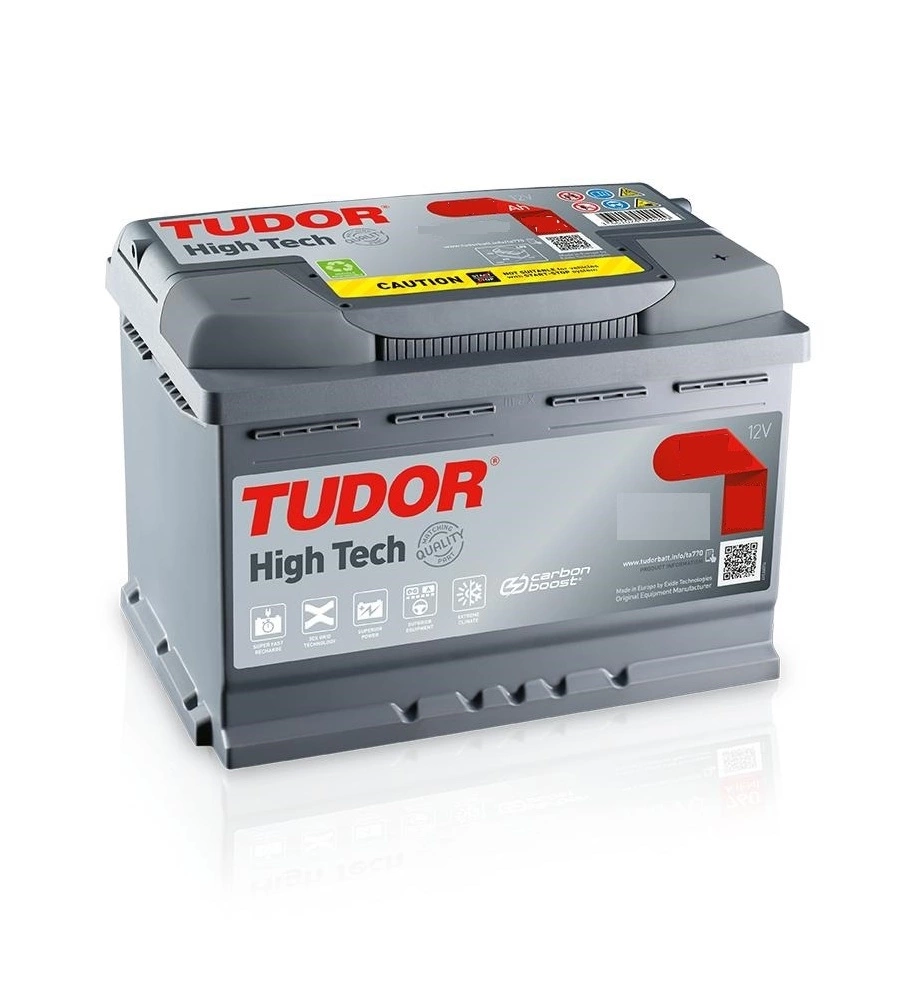 Batteria tudor ta472 high tech 12v 47ah dx spunto 450 - l207 x h175 x p175.