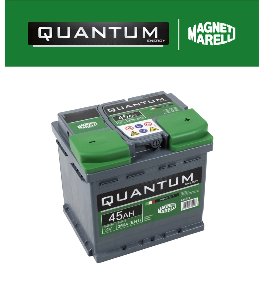 Batteria "quantum" magneti marelli 45ah 360a