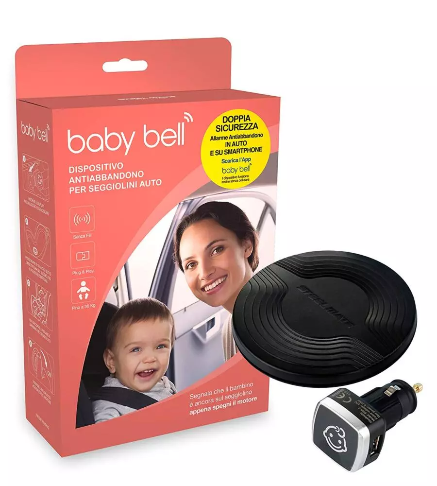 Sensore anti abbandono bambini per seggiolini auto baby bell