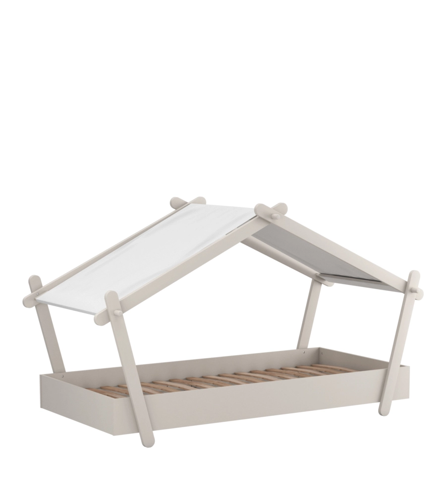 Letto singolo per bambini "casetta" in legno, 102x223x129 cm