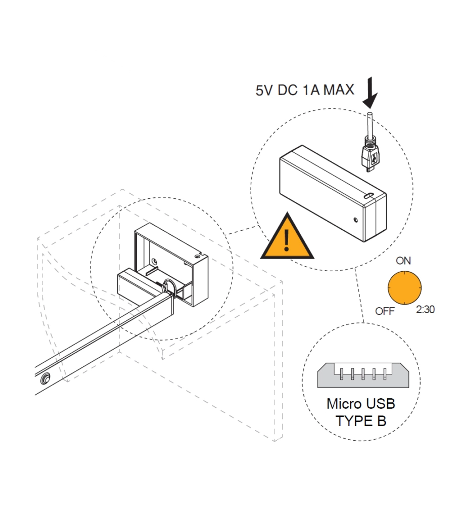 Barra appendiabili per armadi regolabile 708-858 mm batteria rimovibil e sensore di movimento colore moka - emuca.