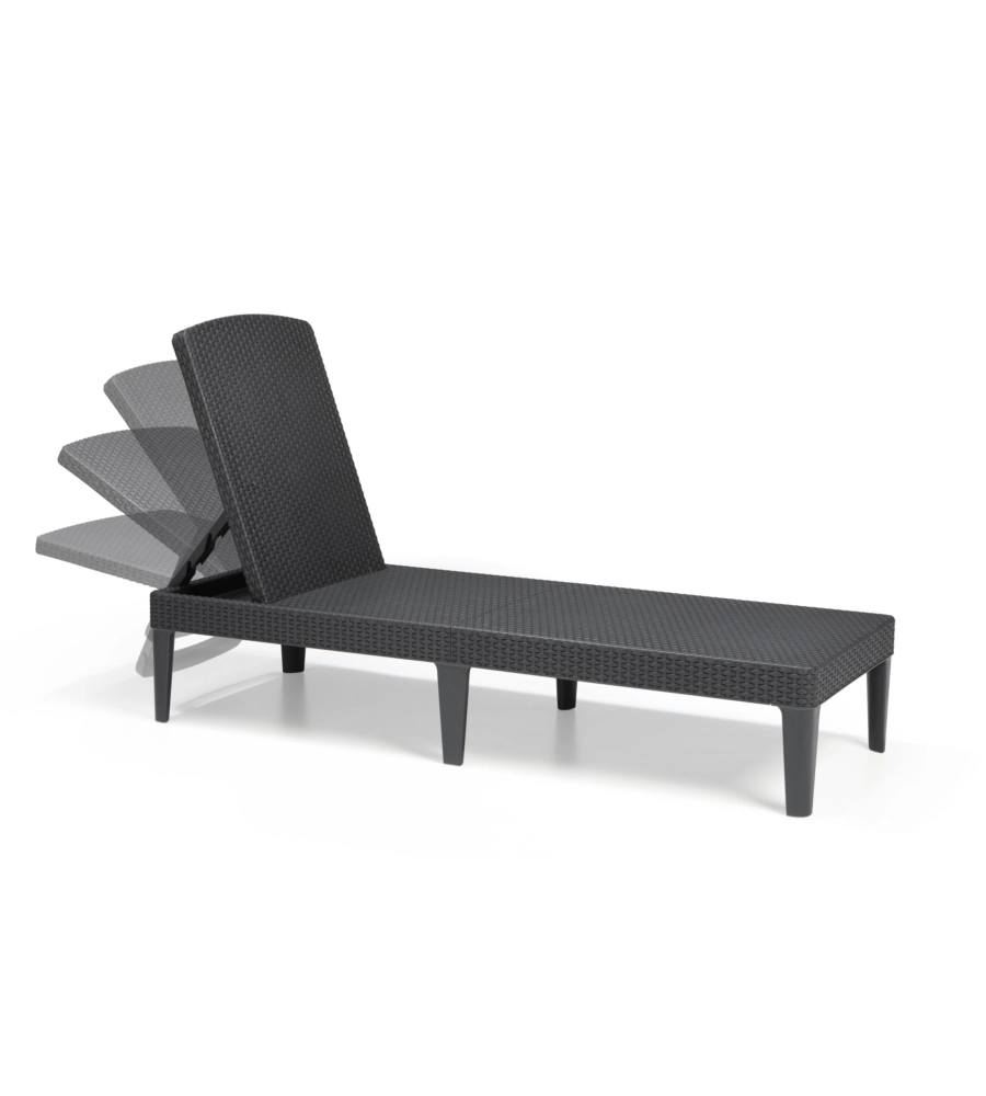 Sdraio lettino prendisole "jaipur sunlounger" colore grafite, 187,5x58x29 cm - keter