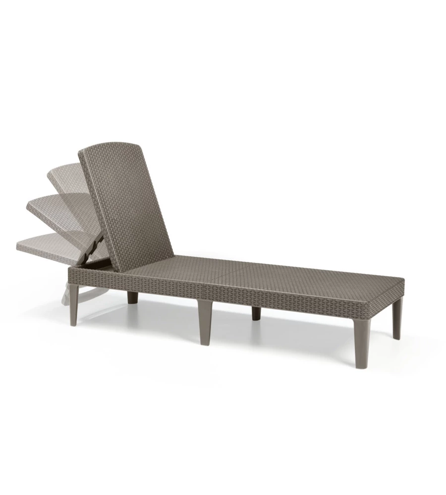 Sdraio lettino prendisole "jaipur sunlounger" colore cappuccino, 187,5x58x29 cm - keter