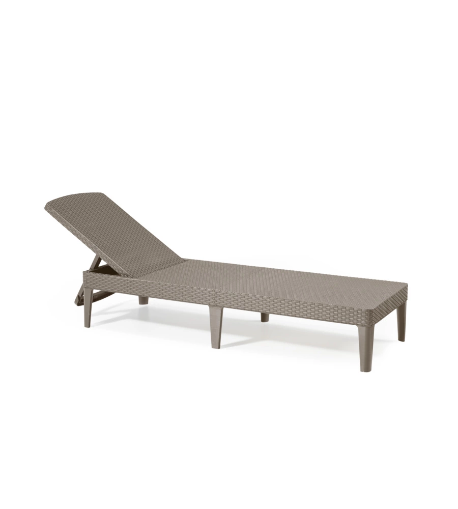 Sdraio lettino prendisole "jaipur sunlounger" colore cappuccino, 187,5x58x29 cm - keter