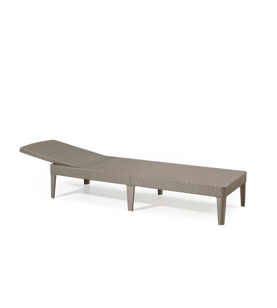 Sdraio lettino prendisole "jaipur sunlounger" colore cappuccino, 187,5x58x29 cm - keter