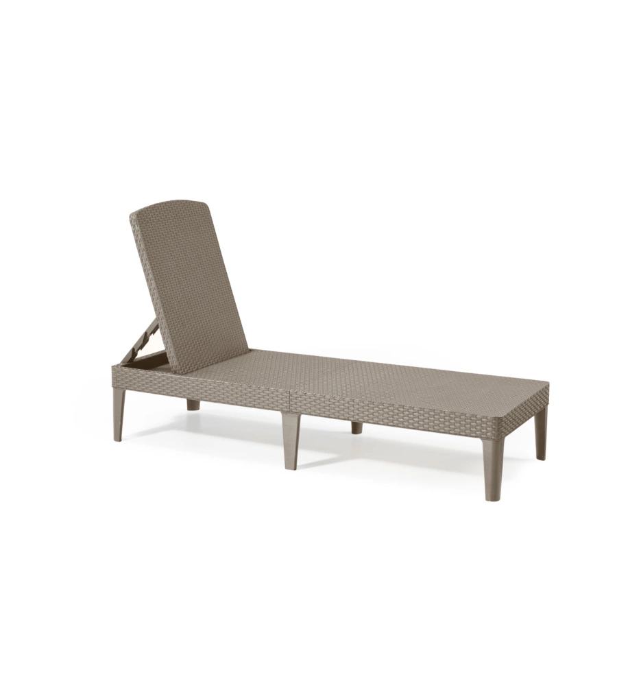 Sdraio lettino prendisole "jaipur sunlounger" colore cappuccino, 187,5x58x29 cm - keter