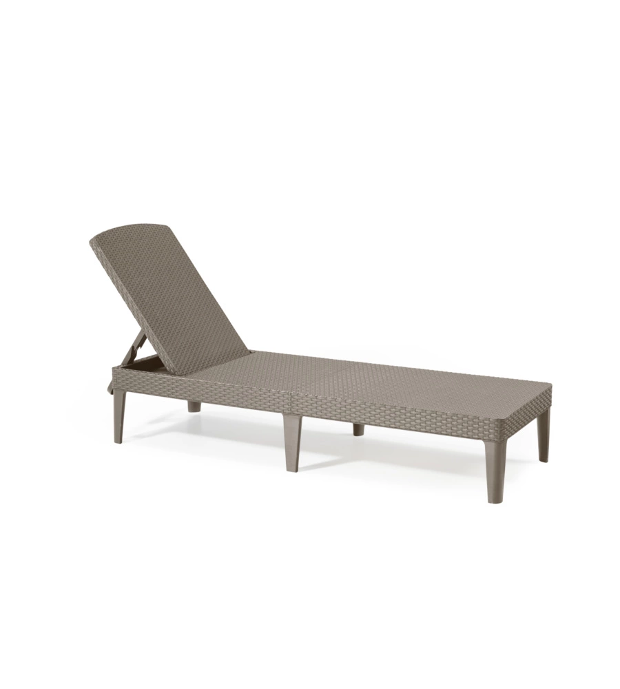 Sdraio lettino prendisole "jaipur sunlounger" colore cappuccino, 187,5x58x29 cm - keter