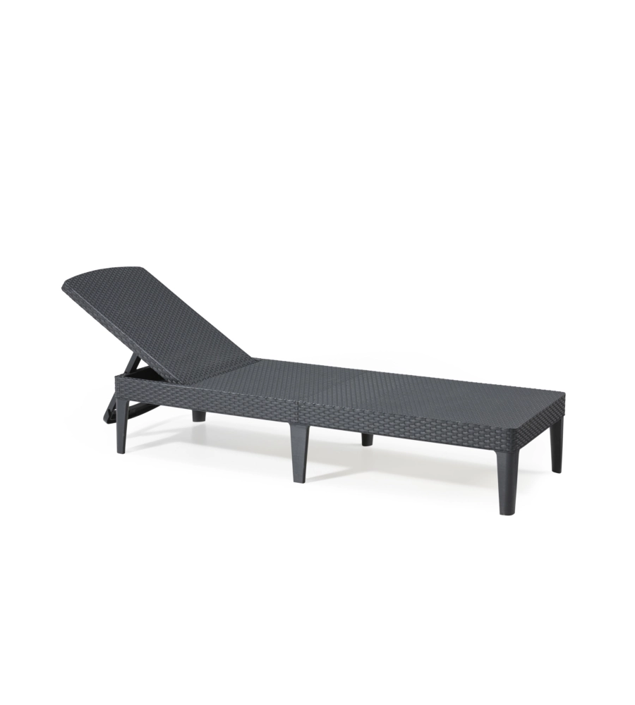 Sdraio lettino prendisole "jaipur sunlounger" colore grafite con cuscino, 187x58x29 cm - keter