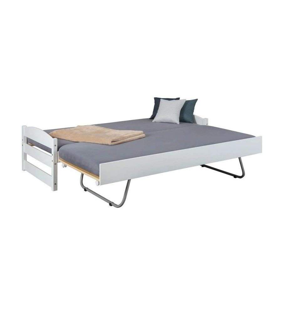 Letto singolo con secondo letto estraibile, 209x62x97 cm