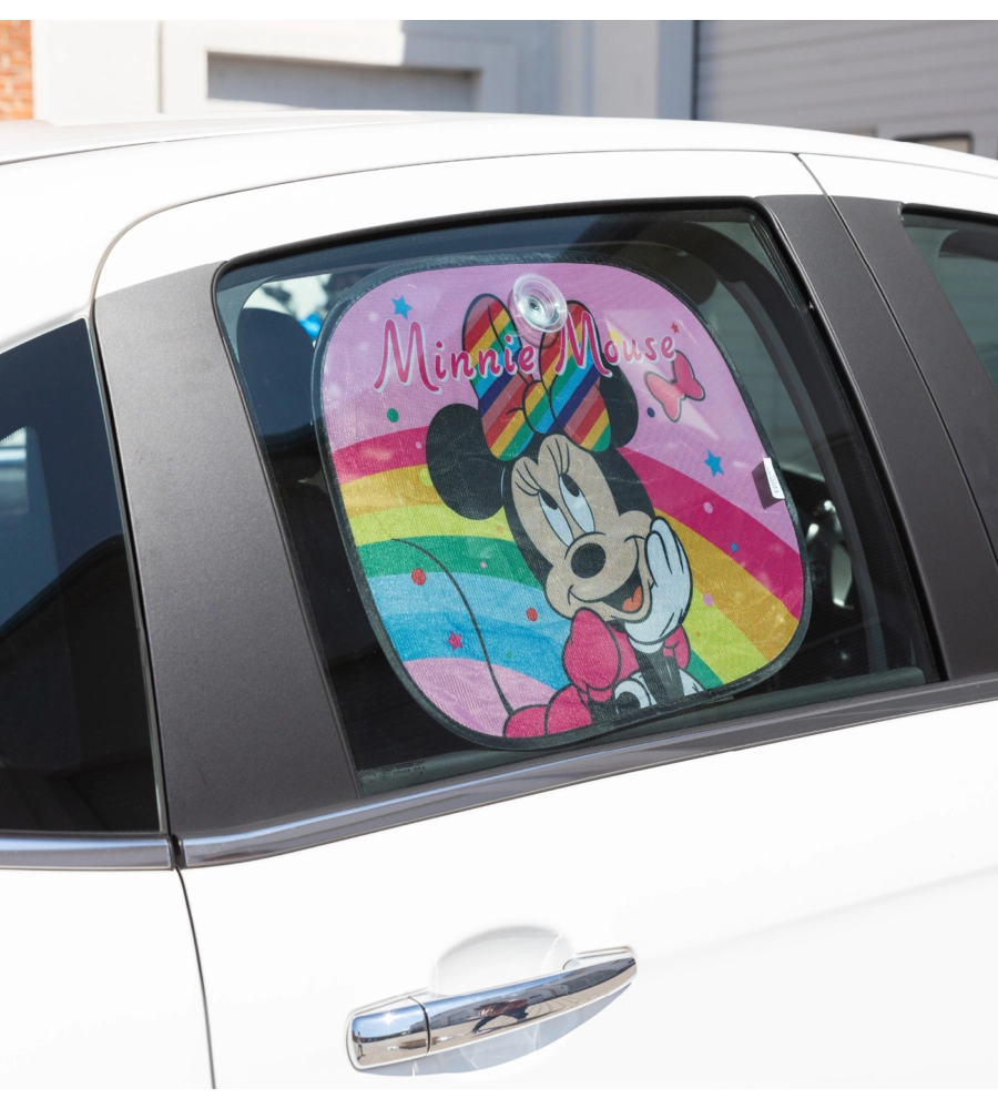 Coppia tendine laterali "disney minnie mouse" arcobaleno, 44x35 cm