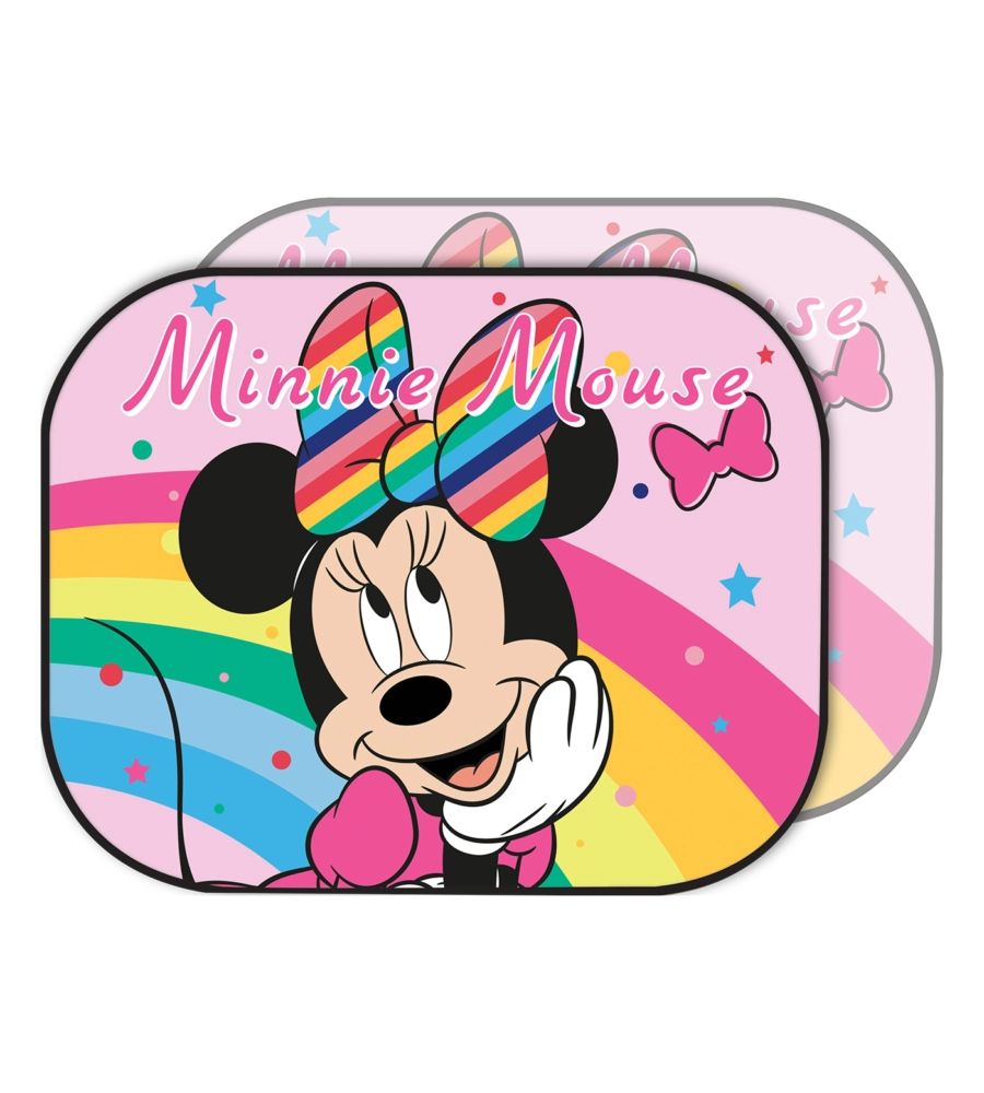 Coppia tendine laterali "disney minnie mouse" arcobaleno, 44x35 cm