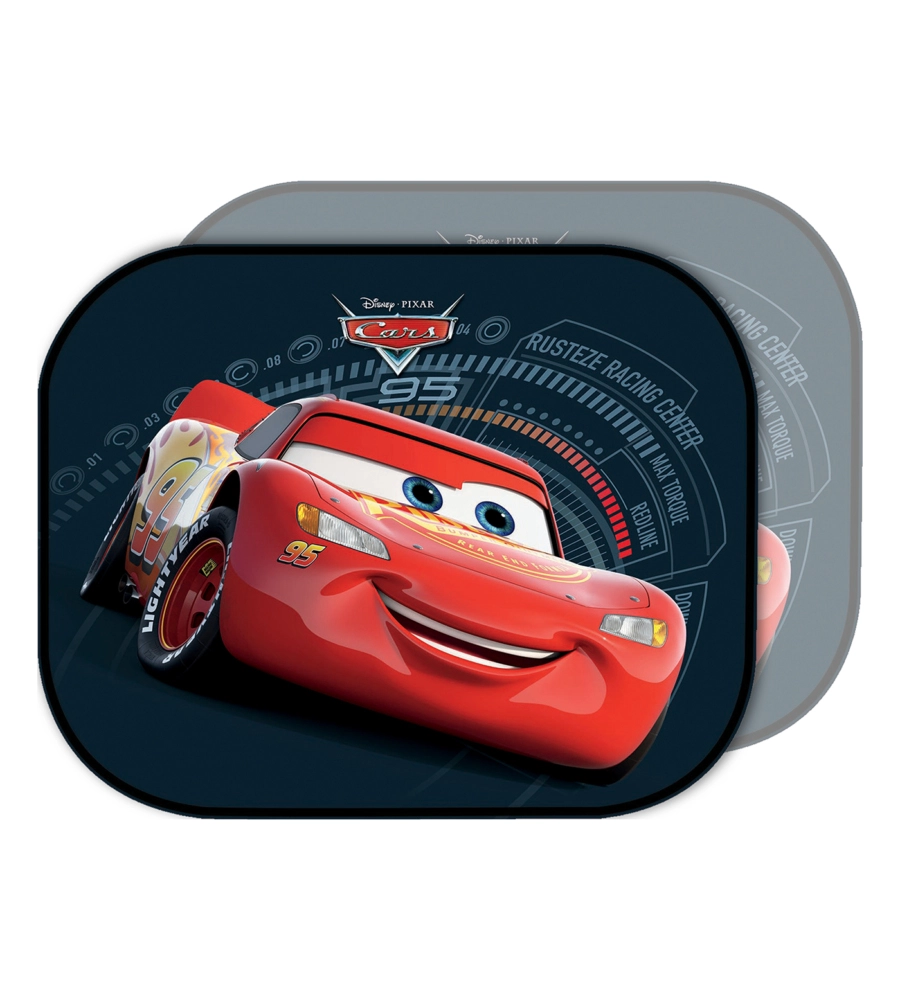 Coppia tendine auto laterali "disney cars" 2 pezzi tg 44x35 cm