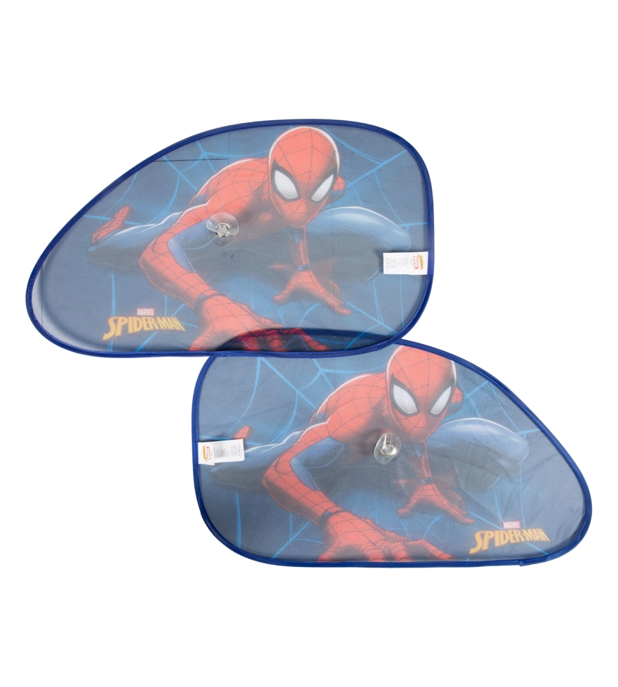 Coppia tendine auto laterali trapezio "spiderman", 65x38 cm