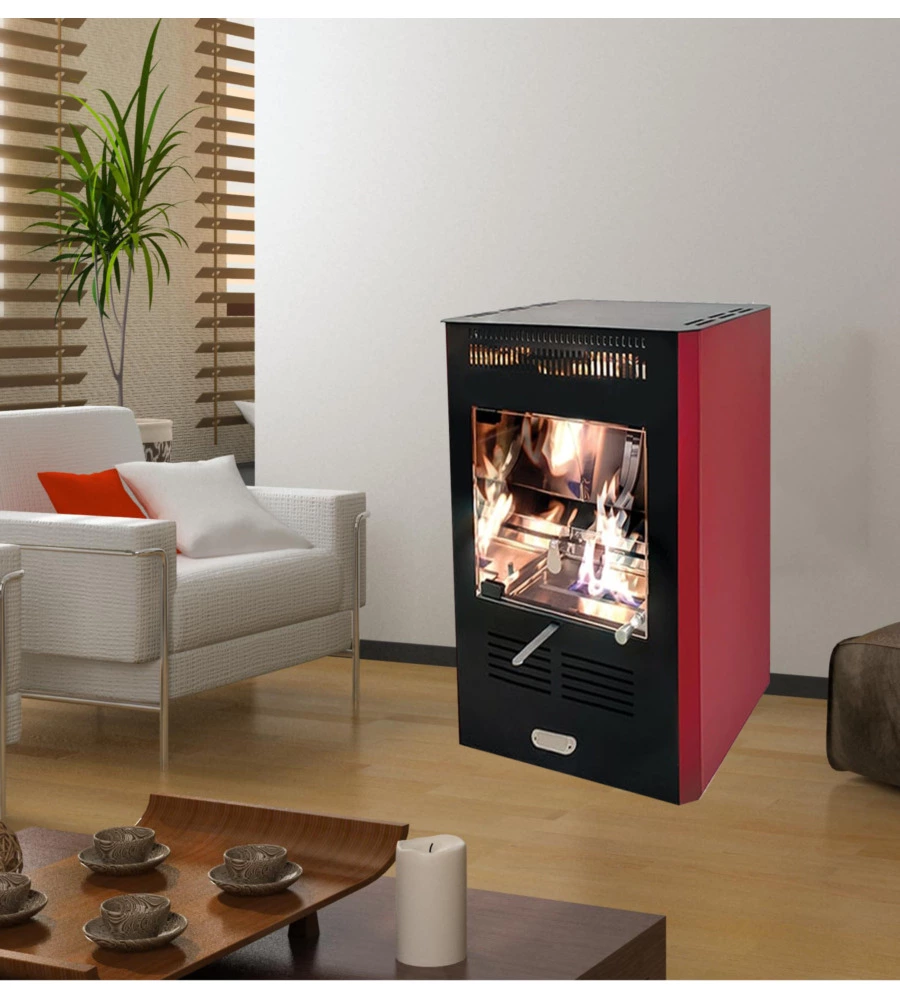 Stufa a bioetanolo "ruby" bordeaux, 3 kw