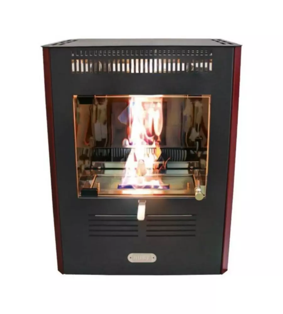 Stufa a bioetanolo tecno air system "ruby" bordeaux 3 kw