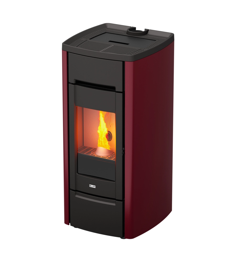 Stufa a pellet canadian stove "cast iron 6" in ghisa bordeaux 6,5 kw