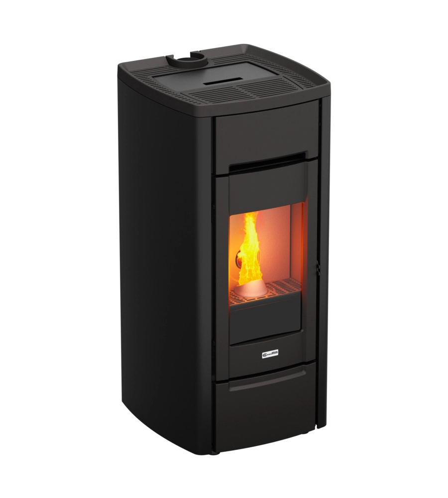 Stufa a pellet canadian stove "cast iron 6" in ghisa nero 6,5 kw